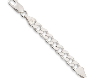 Sterling Silver Cuban Link Chain Extender - Custom Length Extension Chain for Necklaces, Bracelets, Anklets - 925 Silver Chain Extender