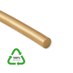 May include: A gold-coloured metal rod with a rounded end. The rod is made from 100% recycled materials.