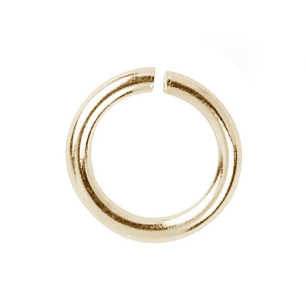 18k Yellow Gold Open Jump Rings, Thin Jump Rings For Necklace Chain Earrings, 18ct Gold Jewellery Connector Rings, Jewellery Making Supplies
