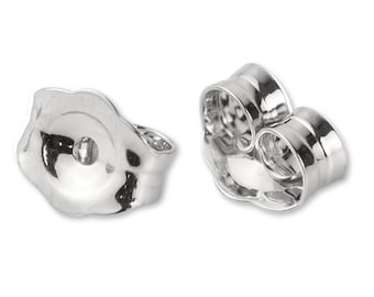 925 Sterling Silver Earring Backings, Butterfly Earring Nut Stopper, Silver Floral Earring Backs, Ear Nut, Replacement Earring Back