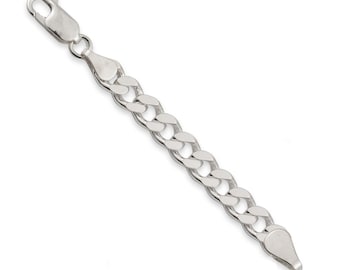 9k Solid White Gold Cuban Link Chain Extender - Custom Length Extension Chain for Necklace, Bracelet, Anklet - 9ct White Gold Chain Extender