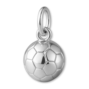Solid 999 Pure Silver Soccer Ball Charm - Sports Charms - 999 Fine Silver Necklace, Bracelet and Earring Charm