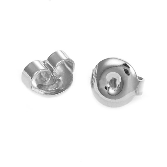 925 Sterling Silver Earring Backings, Butterfly Earring Nut Stopper, Silver  Round Earring Backs, Ear Nut, Replacement Earring Back - Bulk