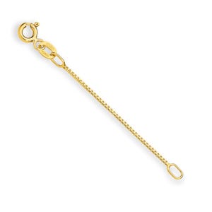 Extensor de corrente de caixa de ouro maciço 18k - Corrente de extensão de comprimento personalizado para colares, pulseiras, tornozeleiras - Extensor de corrente de ouro amarelo 18k