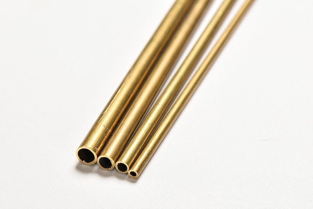 Round Solid Brass Tube 30cm Raw Brass Tubing for Jewellery Making