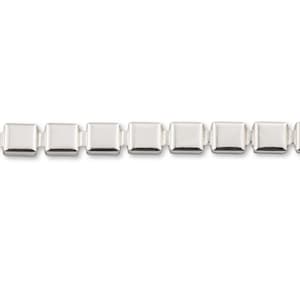 Sterling Silver Cube Chain Roll - Loose Chain for Permanent Jewellery Making - Bracelets, Anklets, Necklaces - Bulk 925 Silver Chain