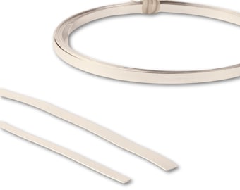 Pure Silver Bezel Strip, Flat Smooth Plain Fine Wire For Bezel Setting Rings, Bezel Wire For Jewellery Making Stone & Cabochons, 999 Silver