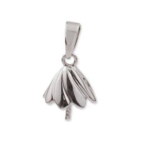 Sterling Silver Pearl Mount with Peg - 925 Silver Pearl Cup w Bail for Half Drilled Pearls and Gems - 925 Silver Round Pearl Setting - Swirl