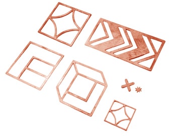 Copper Custom Laser Cutting | Solid Copper Custom Design Laser Cutting | Personalized Laser Cut Solid Copper Sheets | DIY Design