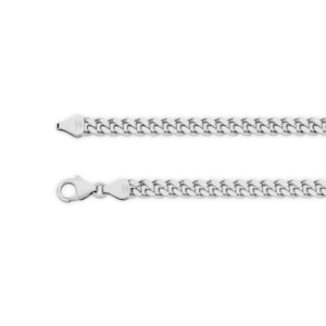 18k Solid White Gold Miami Cuban Link Chain Bracelet - Custom Length - Solid 750 Yellow Gold - Genuine 18ct Gold Chain Bracelet / Anklet