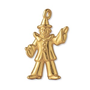 14ct Gold Plated Juggling Clown Charm - Objects & Trinket Charms - 14k Necklace and Bracelet Charms - 14k Gold Earring Charm