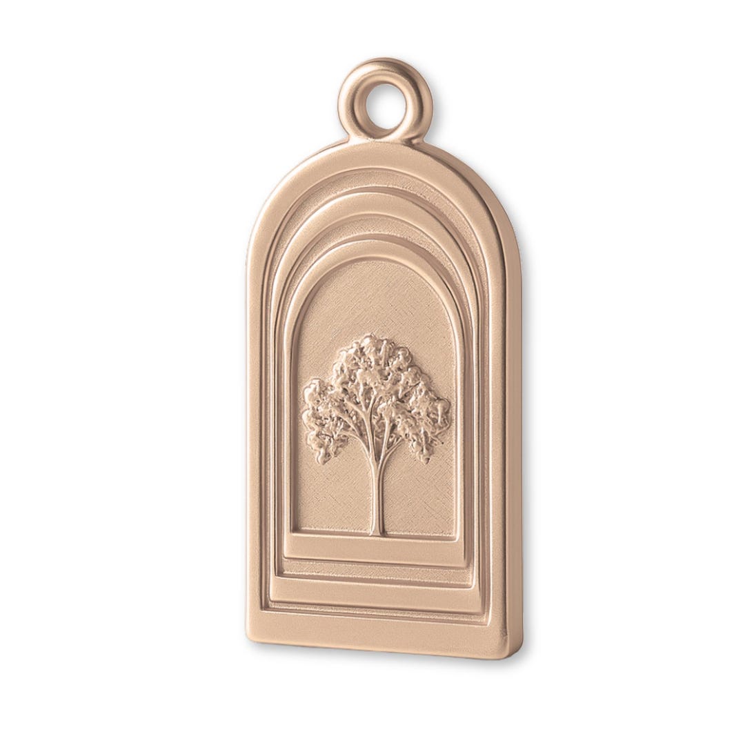 Solid 9ct Rose Gold Arched Tree of Life Charm - Objects & Trinket ...