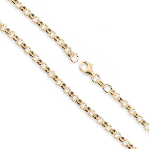 18k Solid Gold Belcher Chain Necklace Custom Length Solid 750