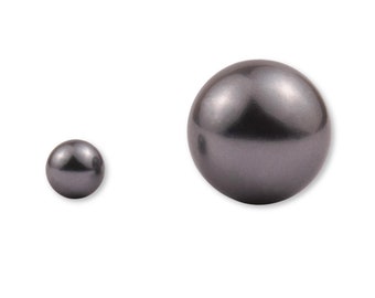 4mm - 10mm Round Black Pearls | High Lustre AA | Half Drilled Loose Pearls for Jewellery Making | Wholesale Pearls Australia