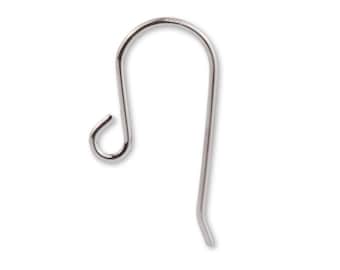 Sterling Silver Hook Earrings With Loop, Hypoallergenic Silver Classic Shepherd Hook Bulk, Ear Wire, Ear Hook, Dainty, Dangly Earring