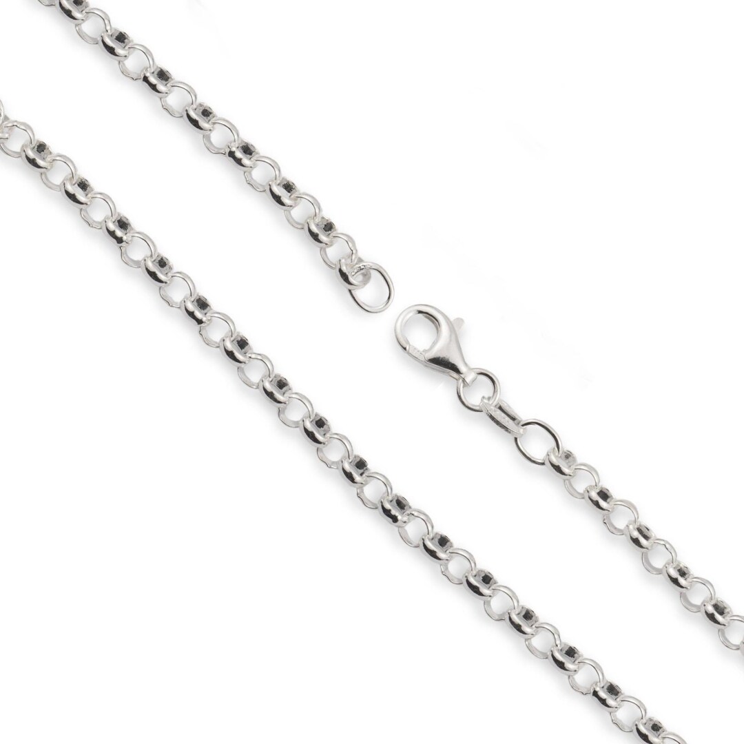thumbnail interactive-video image 1 of Solid 9ct White Gold Belcher Link Chain Necklace - 1.2mm With Lobster Clasp - Made In UK 1 of 3