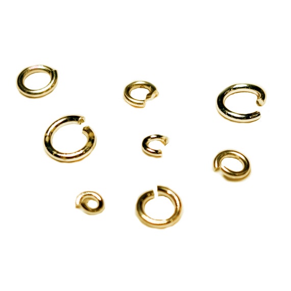 Buy 18k Yellow Gold Open Jump Rings Thin Jump Rings for Necklace