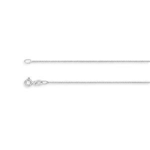 18k Solid White Gold Box Chain Bracelet - Custom Length - Solid 750 Yellow Gold - Genuine 18ct Gold Chain Bracelet / Anklet For Women & Men
