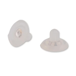 925 Sterling Silver Earring Backs With Silicone Cap, Silver Butterfly Silicone Earring Backings, Hypoallergenic Ear Backs, Ear Nuts - Bulk