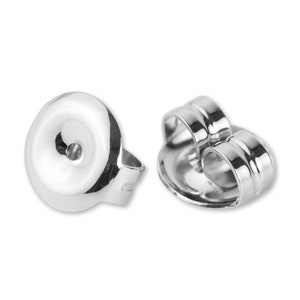 925 Sterling Silver Earring Backings, Butterfly Earring Nut Stopper, Silver Round Earring Backs, Ear Nut, Replacement Earring Back - Bulk