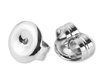 925 Sterling Silver Earring Backings, Butterfly Earring Nut Stopper, Silver Round Earring Backs, Ear Nut, Replacement Earring Back - Bulk
