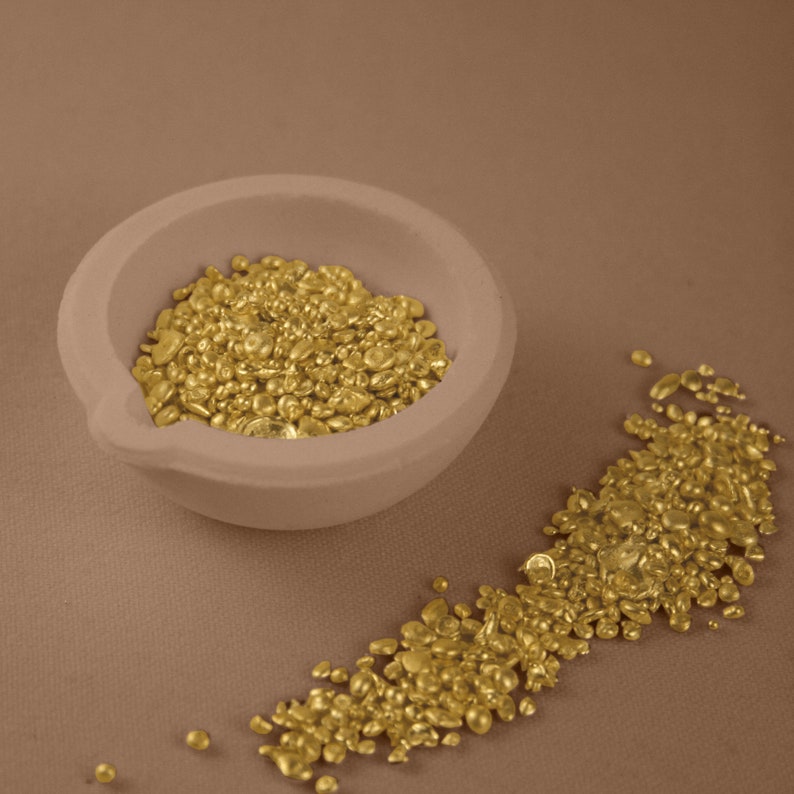 24k Gold Casting Grain 99.99% Pure Gold Clean Fine Gold Shot Genuine 9999 Raw Solid Gold Granule Jewellery, Bullion, Coin Making image 5