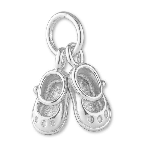 Charm De Bracelet Bébé En Argent Sterling Vintage - 1,8 G, Chaussure