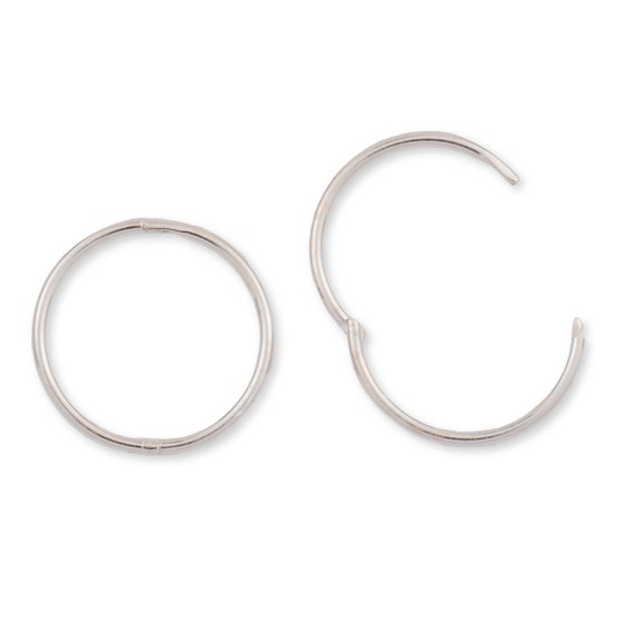 Sterling silver clicker hoop deals
