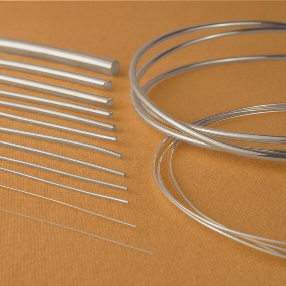 18k Solid White Gold Wire 10cm 750 White Gold Half Hard Wire