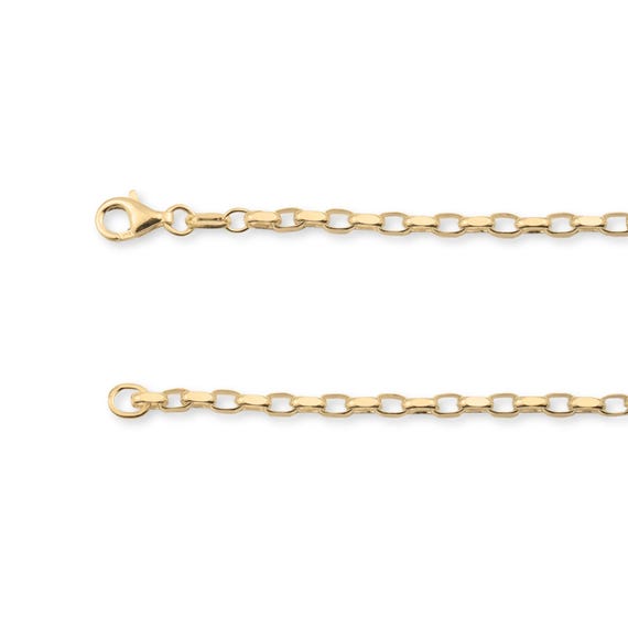 9k Solid Gold Belcher Box Chain Bracelet Custom Length Solid 375 Yellow  Gold Genuine 9ct Gold Chain Bracelet Anklet For Women Men
