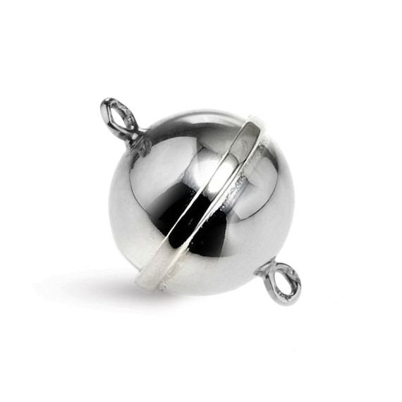 Magnetic Oval - Sterling Silver clasp, 20mm 