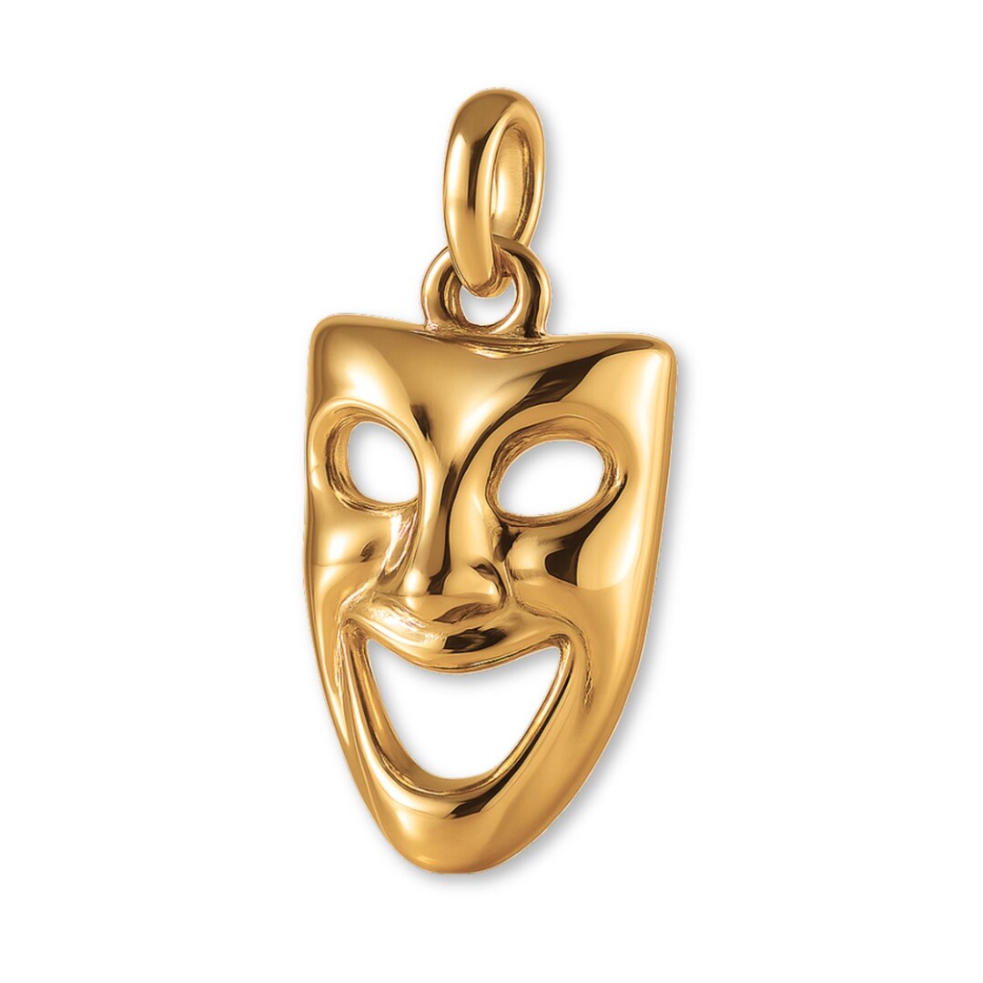 Solid 24ct Pure Gold Classic Comedy Mask Charm - Music & Arts Charms ...
