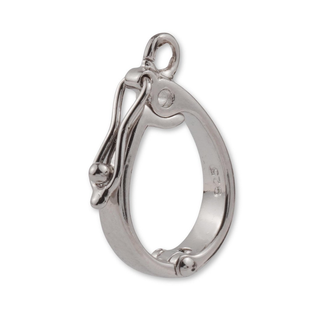 Sterling Silver Bail With Safety Catch Enhancer Bail, 925 Silver