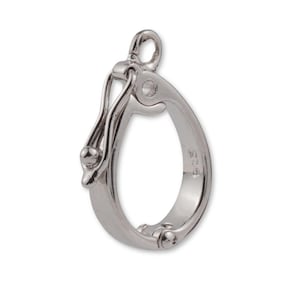 May include: Silver-toned clasp with a spring-loaded mechanism and a small loop at the top. The clasp is marked "925" on the side.