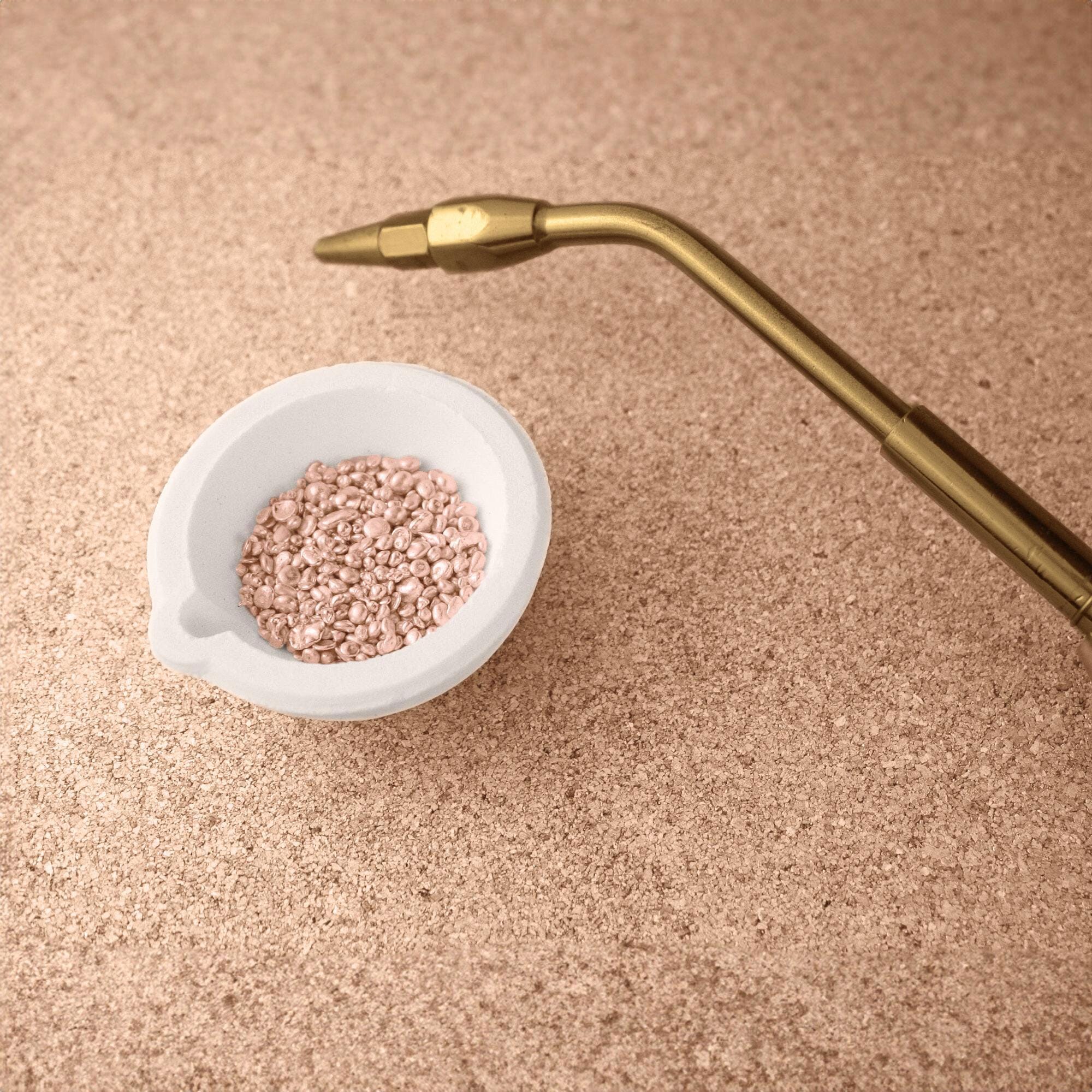 Yellow Gold Casting Grain Or Master Alloys. 3D Rendering Isolated On White Background Image642077526