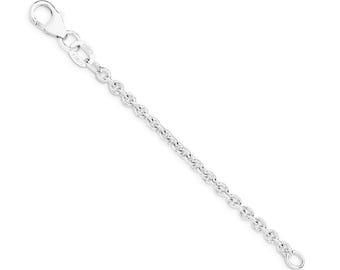 Sterling Silver Cable Chain Extender - Custom Length Extension Chain for Necklaces, Bracelets, Anklets - 925 Silver Chain Extender