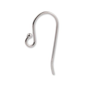May include: Silver earring hook with a small ball at the top.