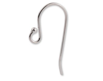 Sterling Silver Hook Earrings With Loop, Hypoallergenic Silver Shepherd Hooks Ball Tip Bulk - Ear Wire, Ear Hook, Dainty, Dangly Earring
