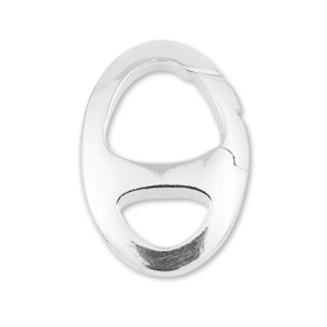 925 Sterling Silver Anchor Button Clasp, 925 Silver Spring Push-Gate Clasp, Necklace & Bracelet Clasp, 925 Silver Clasp for Jewellery Making
