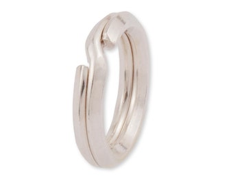 Sterling Silver Split Rings - Silver Double Jump Ring - 925 Silver Split Ring - Small Split Rings - Loop Connecters - Silver Hoops Rings