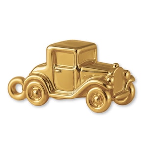 Solid 18ct Yellow Gold Classic 1920s Coupe Car Charm - Transport & Vehicle Charms - 18k / 750 Gold Necklace, Bracelet and Earring Charm
