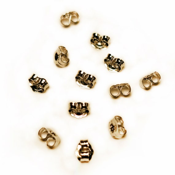 10 Replacement Earring Back Backings For Post Stud Ear Rings Small - Big  Earnuts