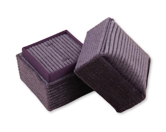 Square Ring Box - Deep Purple | Fine Jewellery Boxes | Luxury Velvet Corduroy Jewellery Packaging | Professional Jewellery Storage
