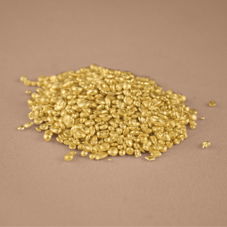 24k Gold Casting Grain 99.99% Pure Gold Clean Fine Gold Shot Genuine 9999 Raw Solid Gold Granule Jewellery, Bullion, Coin Making image 9