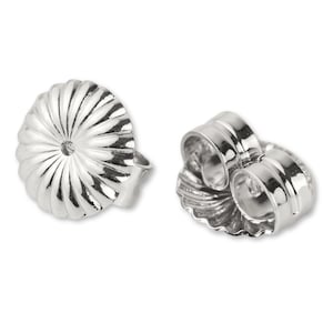 925 Sterling Silver Earring Backings, Butterfly Earring Nut Stopper, Silver Lotus Earring Backs, Flat Ear Nut, Replacement Earring Back Bulk