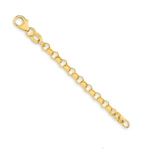 Extensor de corrente Brooklyn Belcher de ouro maciço 18k - Corrente de extensão de comprimento personalizado para colares, pulseiras - Extensor de corrente de ouro amarelo 18k