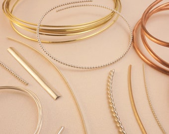 thumbnail image 2 of 14/20 Yellow Gold-Filled Wire – Half Round Half Hard – 10-24 Gauge – 1 To 10 Ft – Jewelry Making 2 of 4