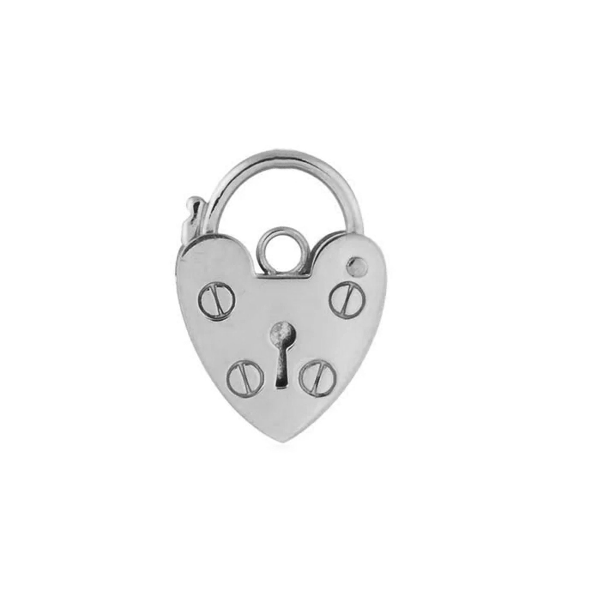 Sterling Silver Heart Padlock Clasp, Vintage Cartier Style Heart Padlock,  Functioning Heart Clasp, 925 Silver Tiny Heart Charm - Etsy