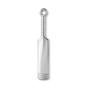 Solid 999 Pure Silver Classic Cricket Bat Charm - Sports Charms - 999 Fine Silver Necklace, Bracelet and Earring Charm