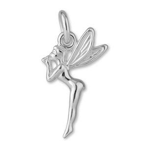 Solid 940 Argentium Silver Whimsical Fairy Charm - Fantasy & Celestial Charms - 940 Silver Necklace, Bracelet and Earring Charm